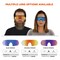 Ergodyne AEGIR-MI, Safety Glasses, Purple Mirror Lens, Orange Frame, Half-Frame AEGIR-MI - alternate 7